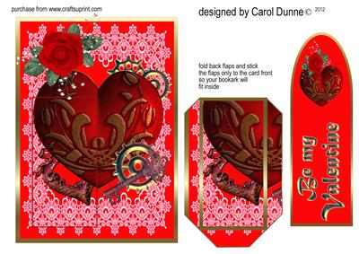 Bookmark Card - Steam Punk Valentine