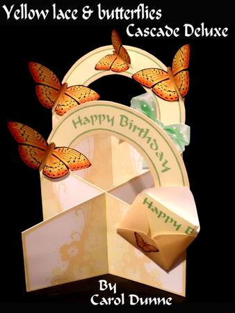 Yellow Butterflies on Lace Cascade Deluxe