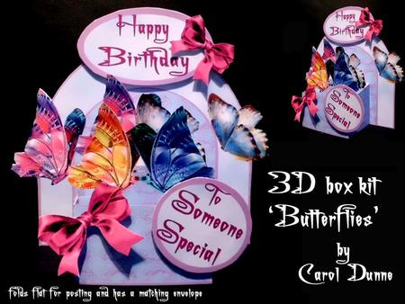 3D Box ' Butterflies'