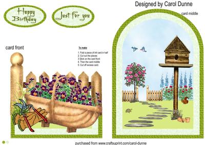 Garden Trug Cutaway Birthday