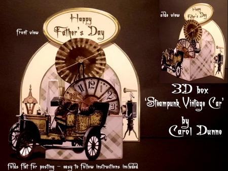 3D Box Kit ' Steampunk Vintage Car'