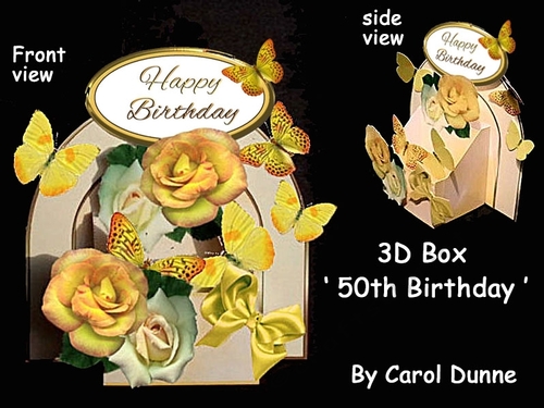 3D Box 50th Birthday Kit