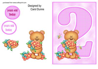Two Year Bear with Flowers