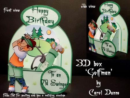 3D Box Golfer Man