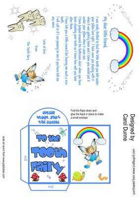 Tooth Fairy Letter & Envelope (blue)