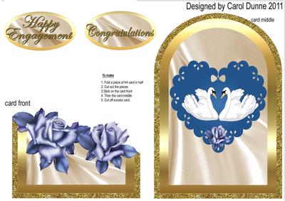 Engagement Swans and Heart Cutaway