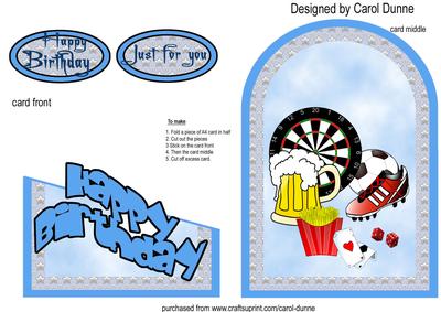 Men Things Cutaway Card