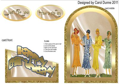 Elegant Ladies Cutaway Card