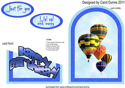 Up and Away Cutaway Card
