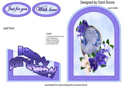 Blue Cameo Cutaway Card