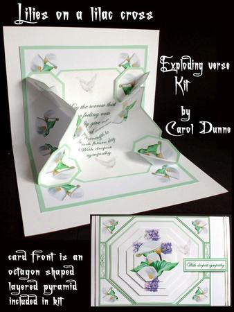 Exploding Verse - Sympathy- Lilies on a Lilac Cross