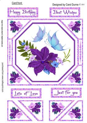 Birthday Clematis and Butterfly