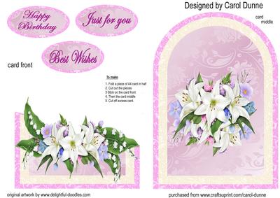 Cutaway Pink Brocade with Lilies
