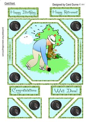 Bowls Card Front -retirement