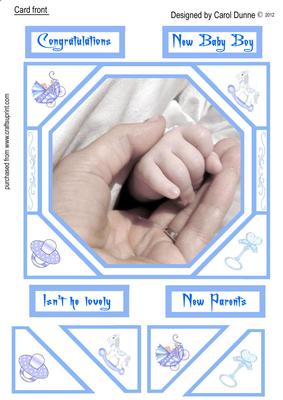 Card Front - New Baby Boy