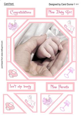 Card Front - New Baby Girl