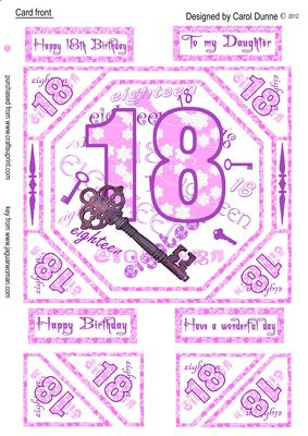 Card Front 18 Pink