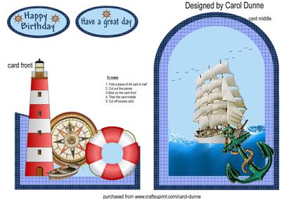 Cutaway Card - at Sea