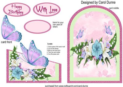 Cutaway Lilies and Butterflies