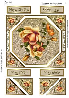 Card Front - Autumn Roses