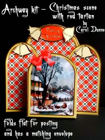 Archway Kit- Christmas Scene with Red Tartan