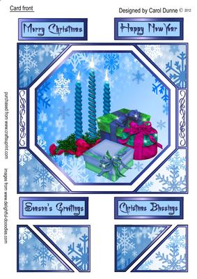 Card Front - Candles and Gifts