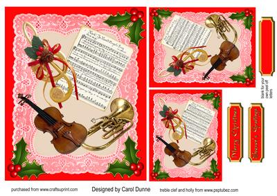 Card Front - Old Lace and Music