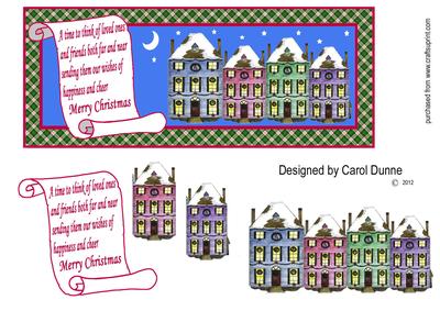Dl Christmas Houses Decoupage