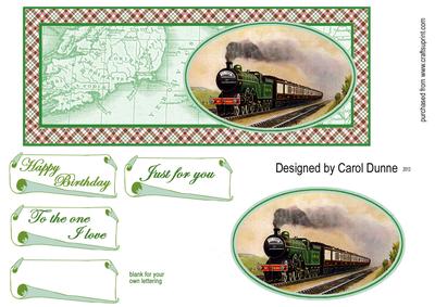 Steam Train - Dl with Oval Shape