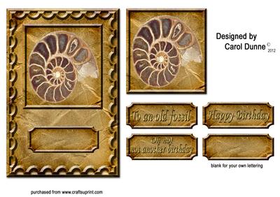 Fossil Card Front-brown