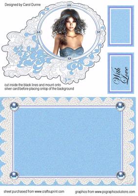 Blue and Silver Mirror