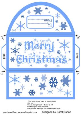 Money Wallet - Snowflakes (pale Blue)