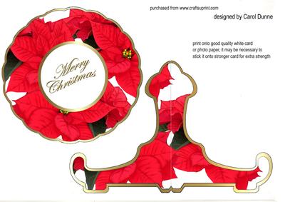 Red Poinsettias on a Gold Plate