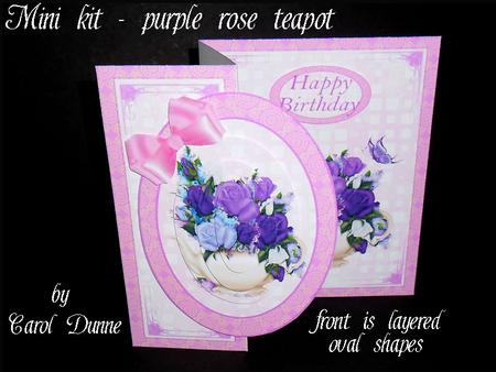 Mini Kit Teapot with Purple Roses