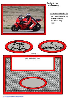 Red Motorbike Over the Edge