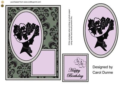 Lady Silhouette Quick Card