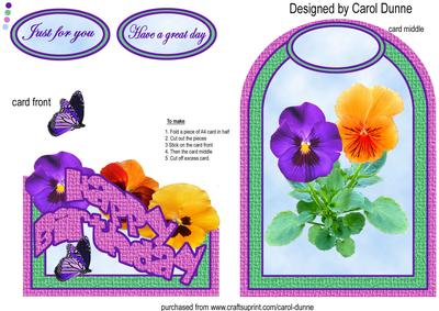 Pansy Cutaway Card