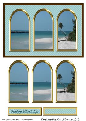 Three Arches Card - Tropical Beach