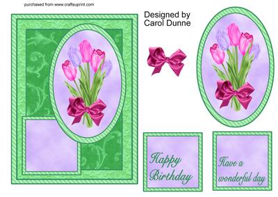 Tulips on Green Quick Card