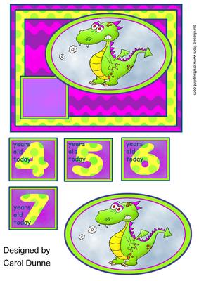 Dino Birthday Quick Card
