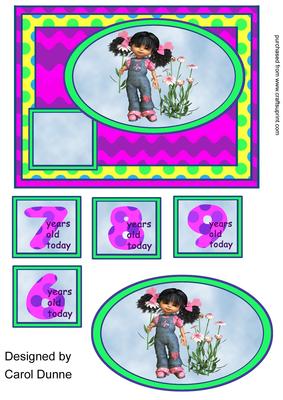 Girl Birthday Quick Card