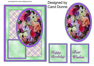Sweet Peas Quick Card