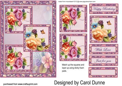 Three Squares - English Roses