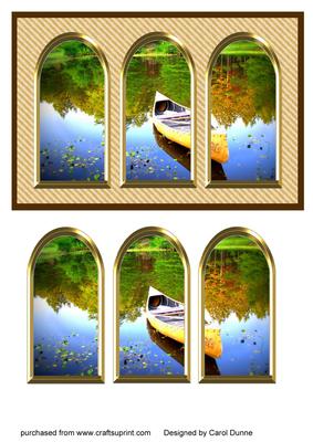 Three Arches Card - Canoe