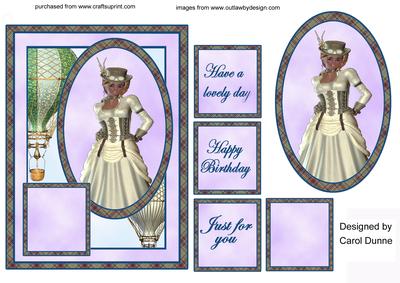 Steam Punk Lady Quick Card