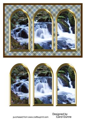 Three Arches Card - Beautiful Waterfall