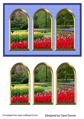 Three Arches Card - Tulips