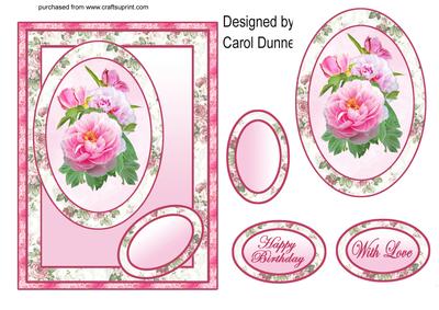 Pink Peonies Quick Card