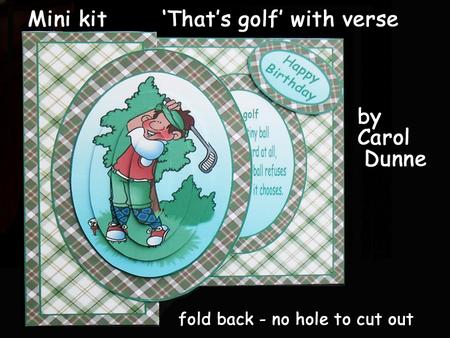 Mini Kit 'that's Golf' with Verse