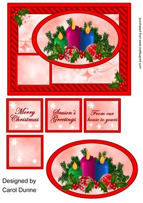 Christmas Candles Quick Card